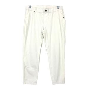 Hue Denim Leggings Womens Size Large White Pull On Elastic Waist